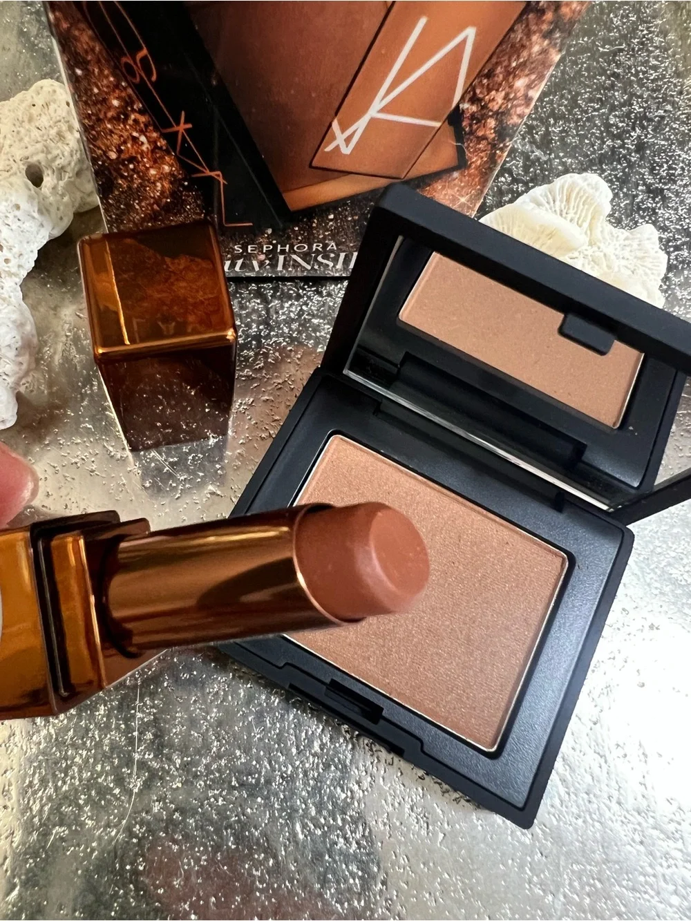 NARS Laguna Mini Duo Compact Bronzing Powder and Coordinating Tinted Lip Balm